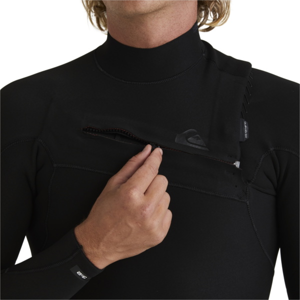 2025 Quiksilver Mens Highline 3/2mm Chest Zip Wetsuit EQYW103210 - Black
